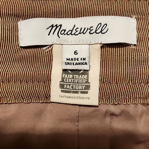 Madewell Fair Trade Wool Blend Windowpane Cargo Mini Skirt Size 6 - Picture 5 of 7